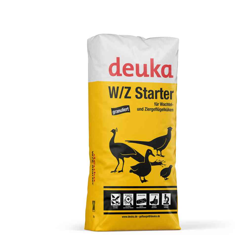 Deuka W/Z Starter Wachtelfutter und Ziergeflügelfutter 25 Kg